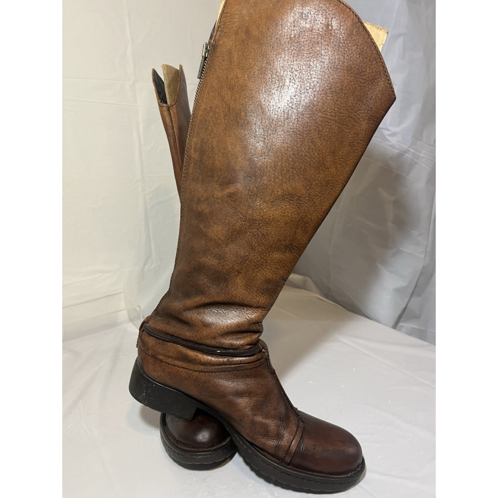 Born Shyra Tall Brown Leather Riding Boots Women Sz 8 - Picture 5 of 16